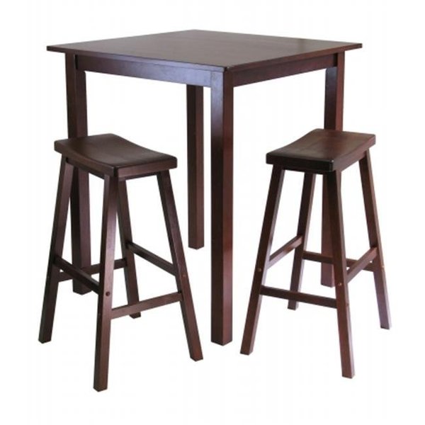 Winsome Winsome 94349 Parkland 3 Pieces Square High- Pub Table Set 94349